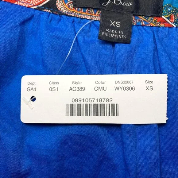 NWT J. CREW Rebecca Tiered Poplin Ratti Dress